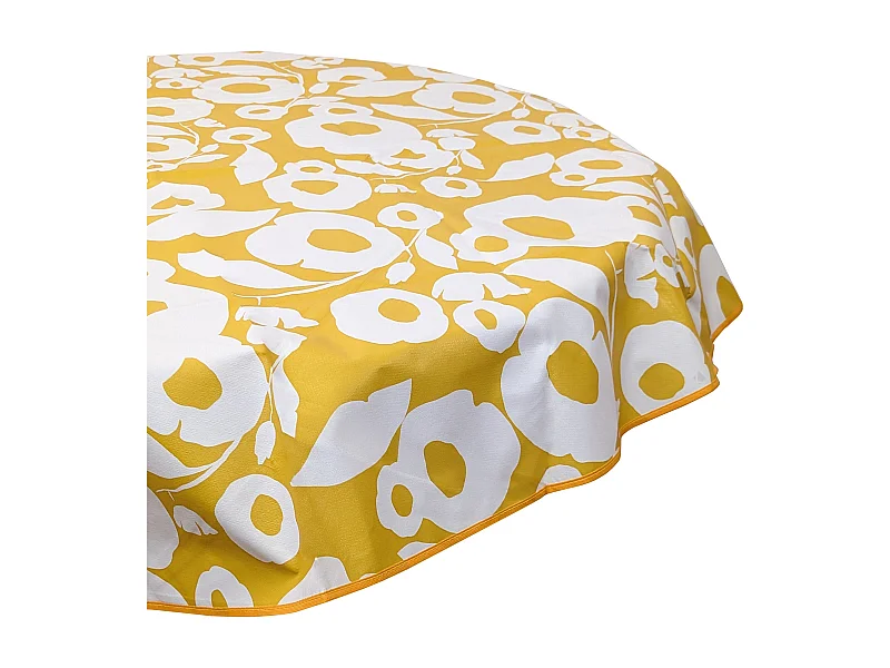 Nappe ronde 160 cm antitaches GRANDIR jaune