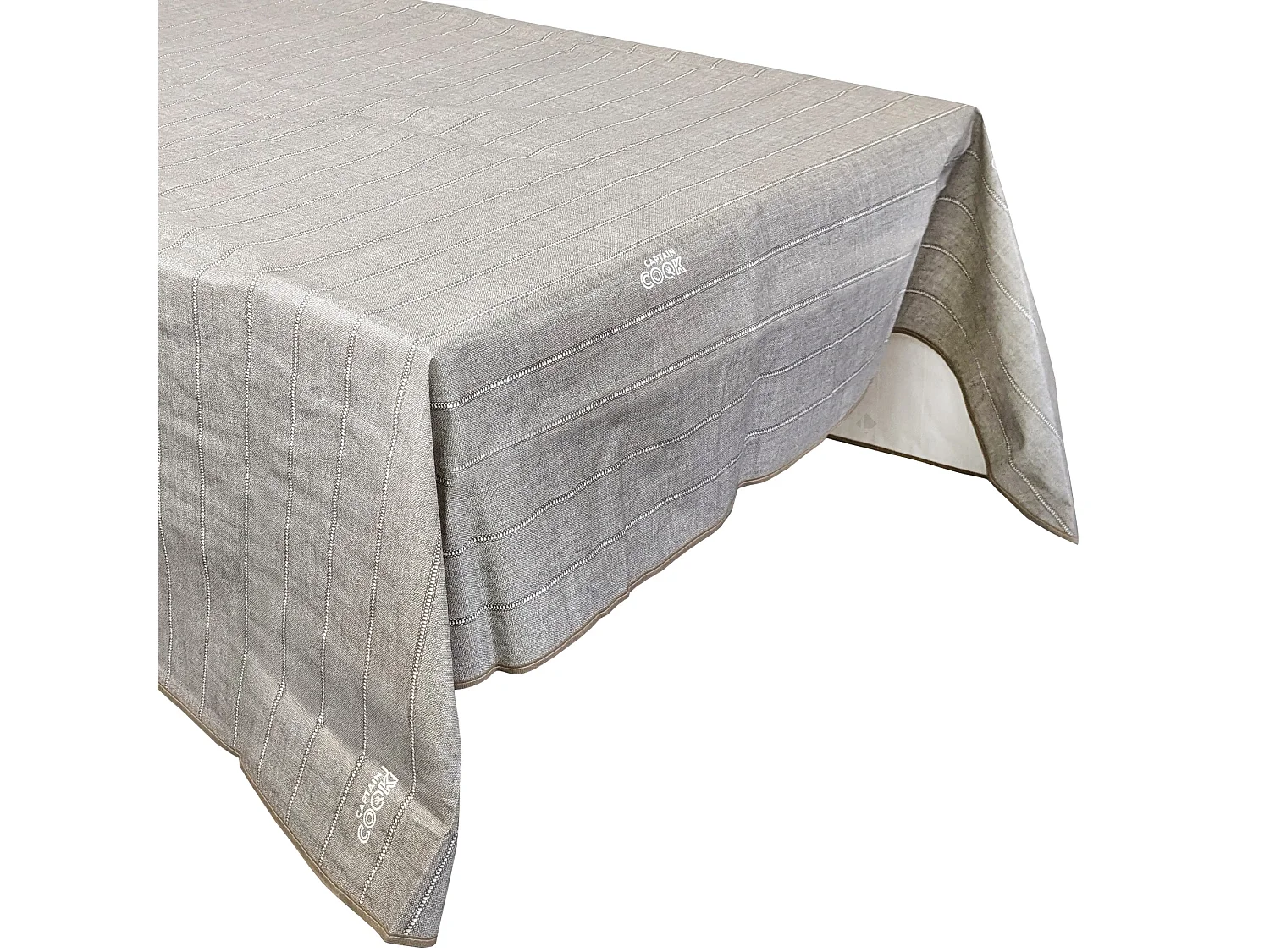 Nappe rectangulaire 140x180cm antitaches collection BALANCE couleur gris