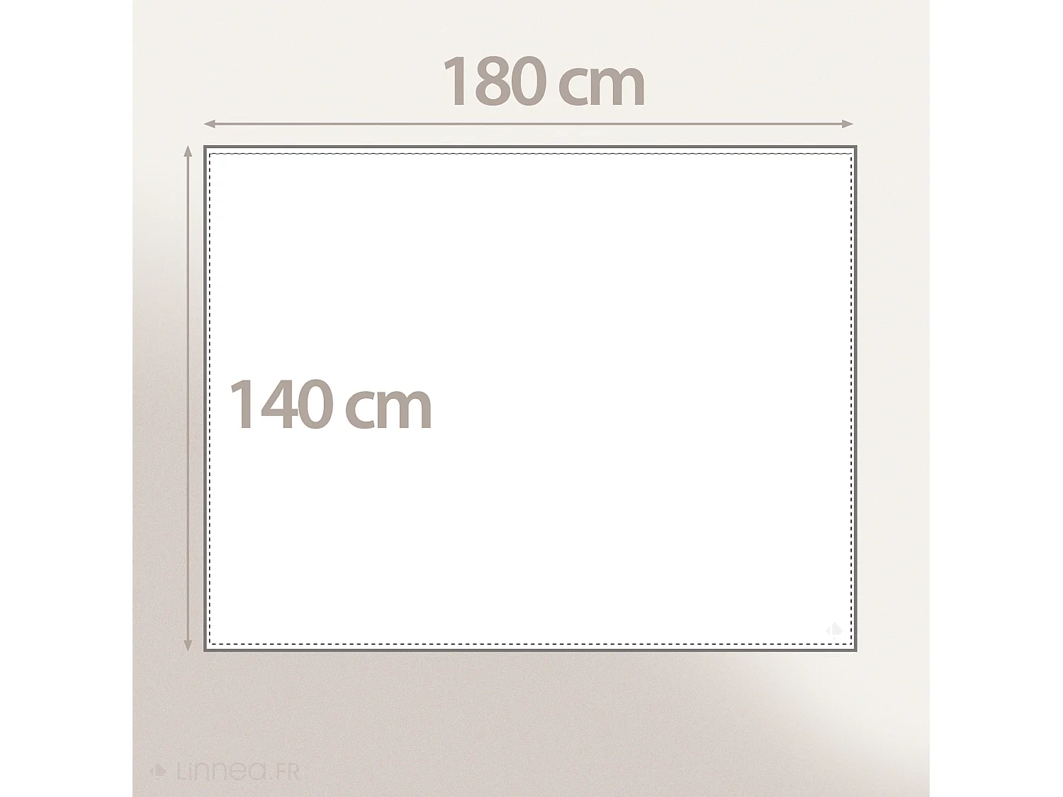 Nappe rectangulaire 140x180 cm antitaches BALANCE couleur beige