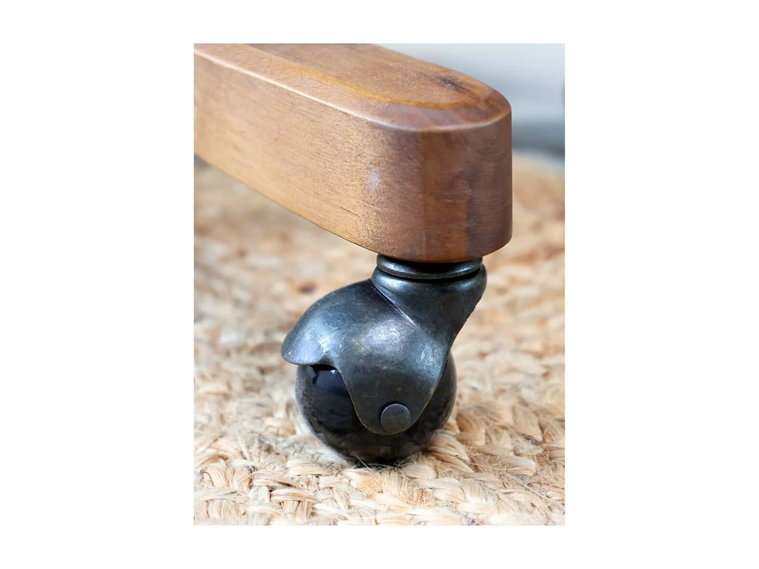 Chaise de bureau antique en rotin et bois de bouleau 62 x 62 x 92 cm