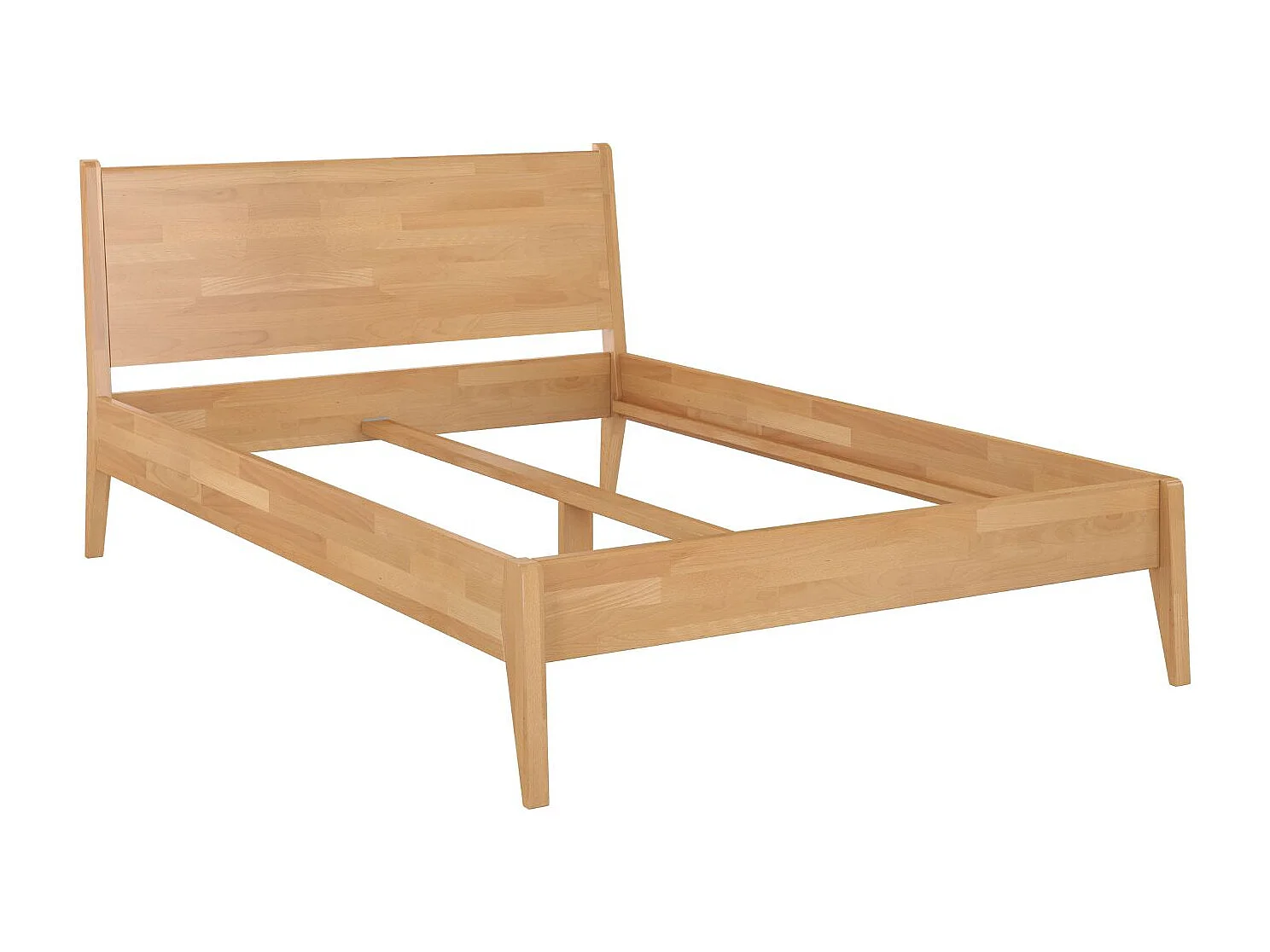 Massivholzbett Radom 140/200 in naturfarben, buche-lackiert