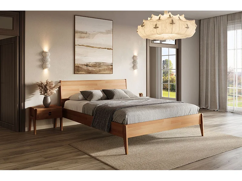 Łóżko bukowe Visby RADOM, 140x200, naturalny