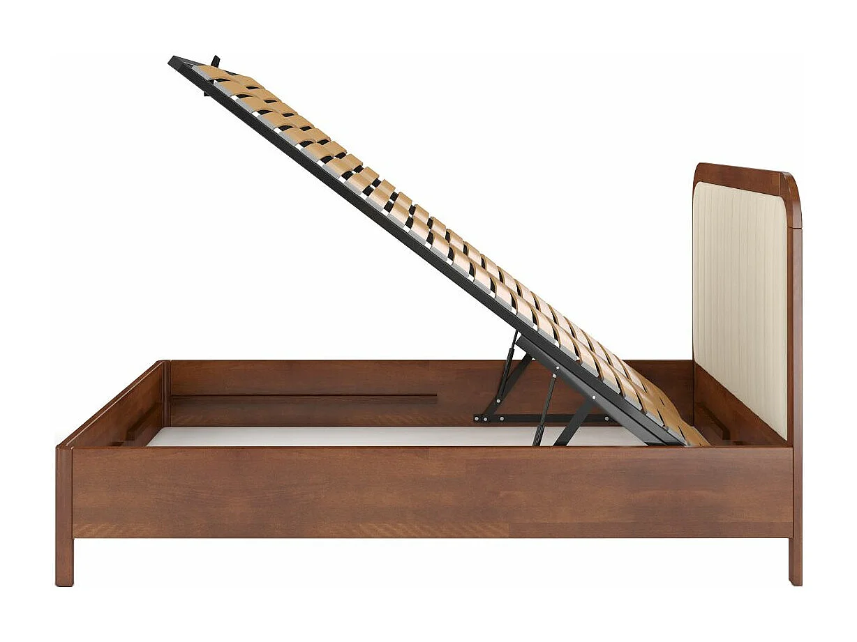 Łóżko bukowe Visby MODENA BC, 160X200, orzech/ecru