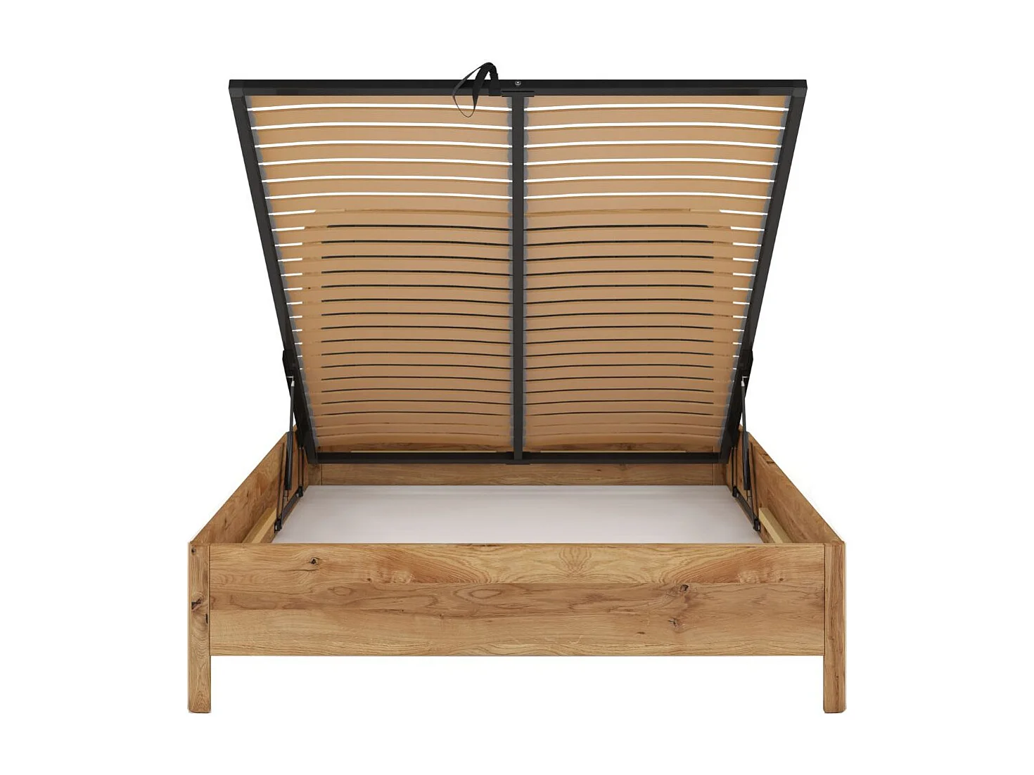 Łóżko dębowe Visby MODENA BC, 140X200,lakier naturalny/czerń