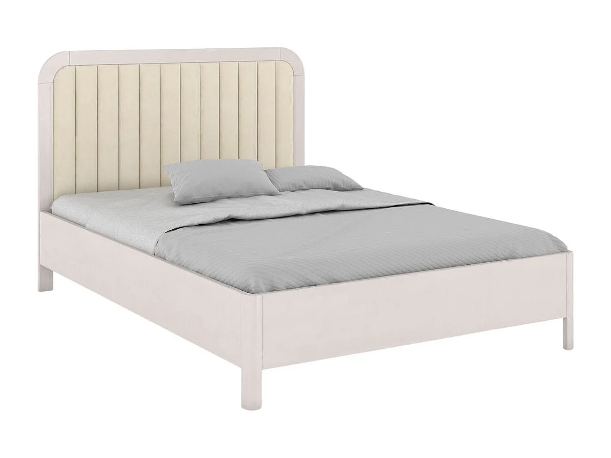 Łóżko bukowe Visby MODENA, 180X200, biały/ecru
