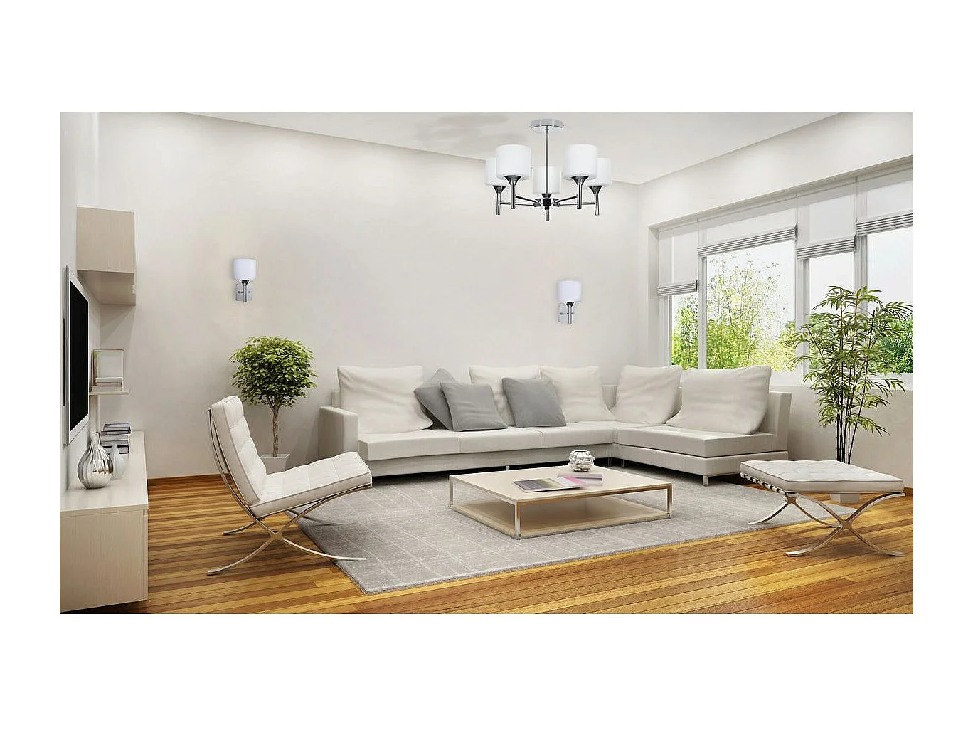 Applique Murale Activejet AJE-MIRA 1P Blanc Argenté (23 x 21,5 x 11,5 cm) (1 Pièce)