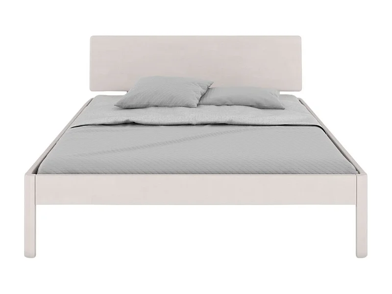 Massivholzbett Ammer, in weiß, 140x200