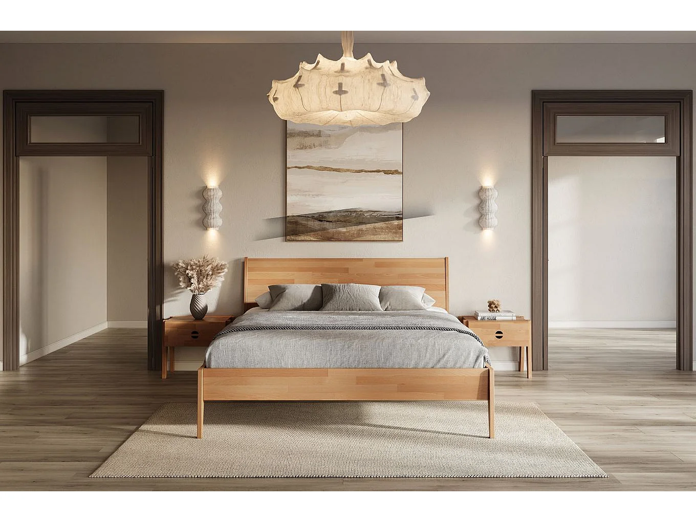 Łóżko bukowe Visby RADOM, 180x200, naturalny