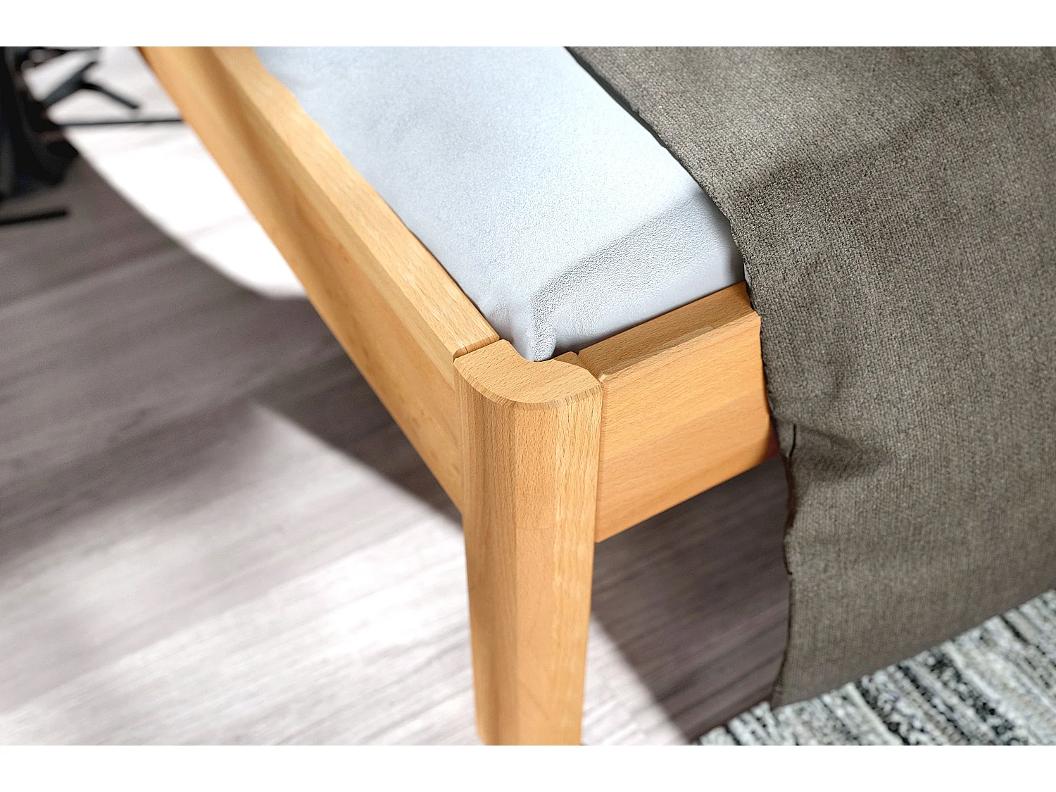 Łóżko bukowe Visby AMMER / 160x200 cm, kolor naturalny