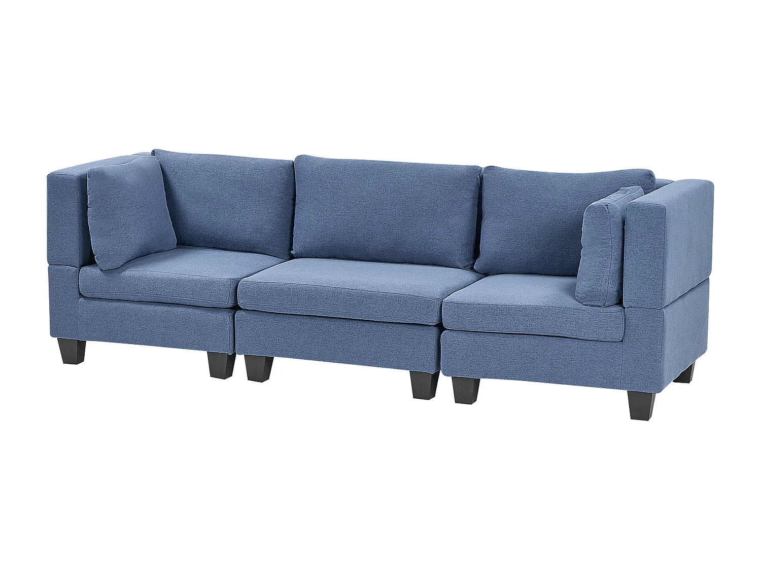 Canapé modulable 3 places UNSTAD Tissu Bleu