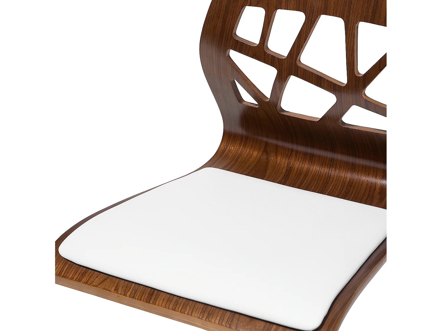 Lot de 2 chaises de bar PETERSBURG Cuir PU Marron/blanc