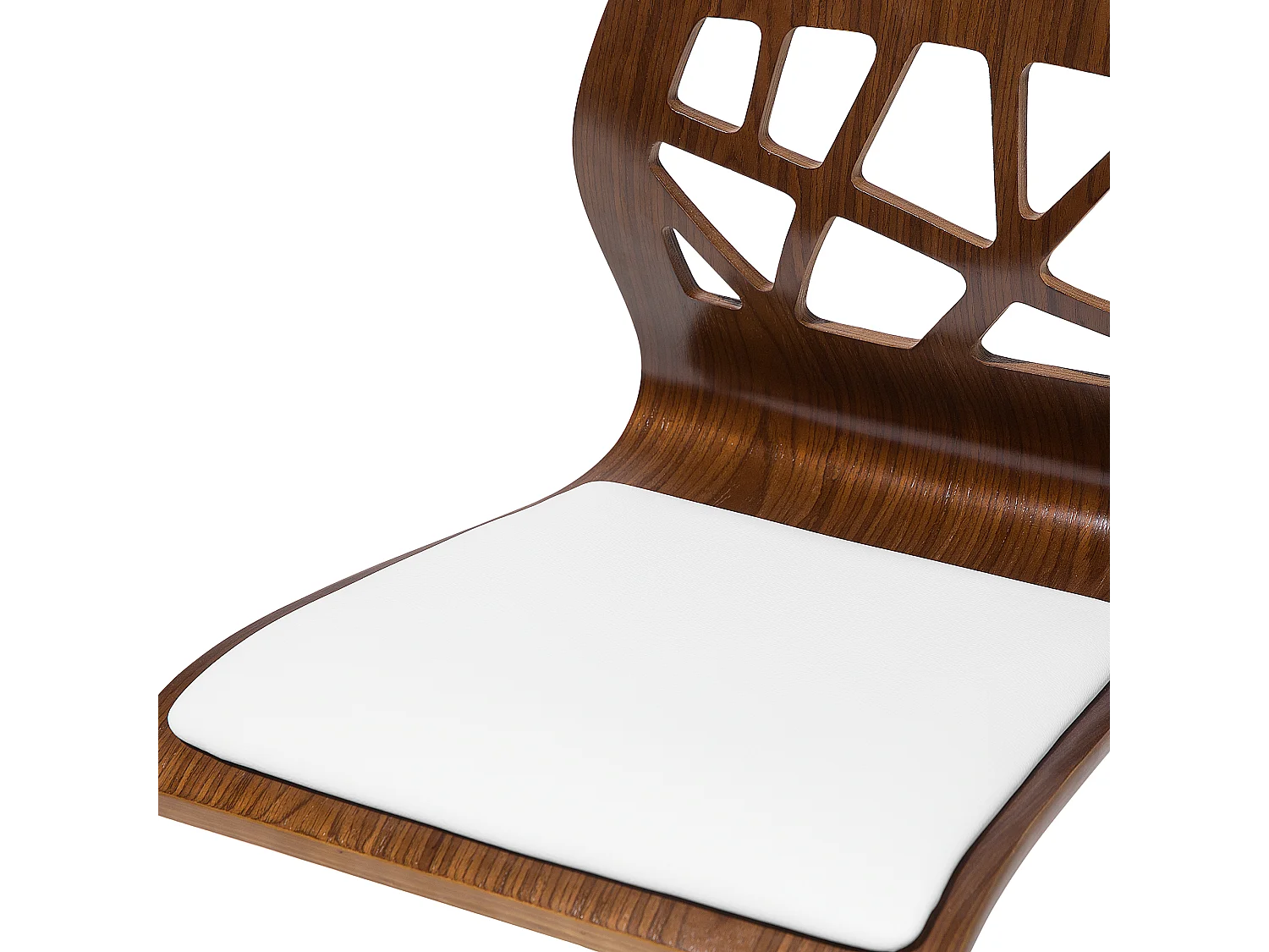 Lot de 2 chaises de bar PETERSBURG Cuir PU Marron/blanc