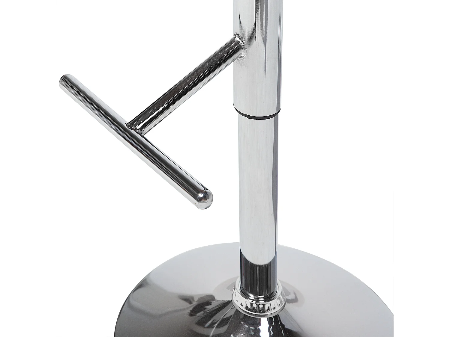 Lot de 2 chaises de bar PETERSBURG Cuir PU Marron/blanc