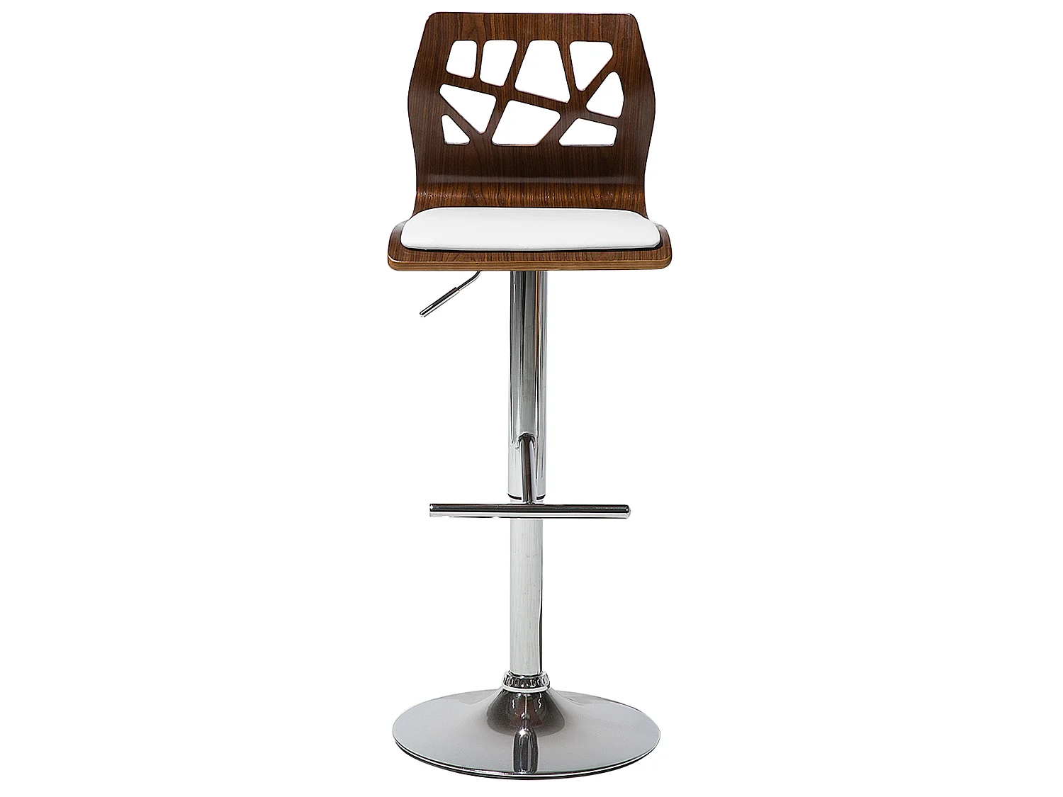 Lot de 2 chaises de bar PETERSBURG Cuir PU Marron/blanc