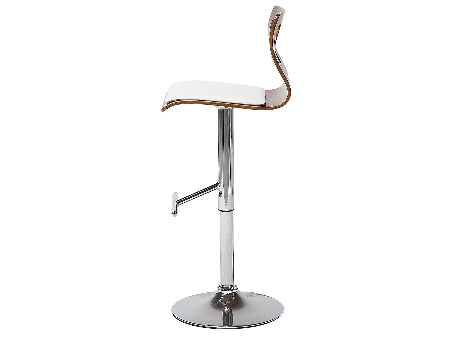 Lot de 2 chaises de bar PETERSBURG Cuir PU Marron/blanc