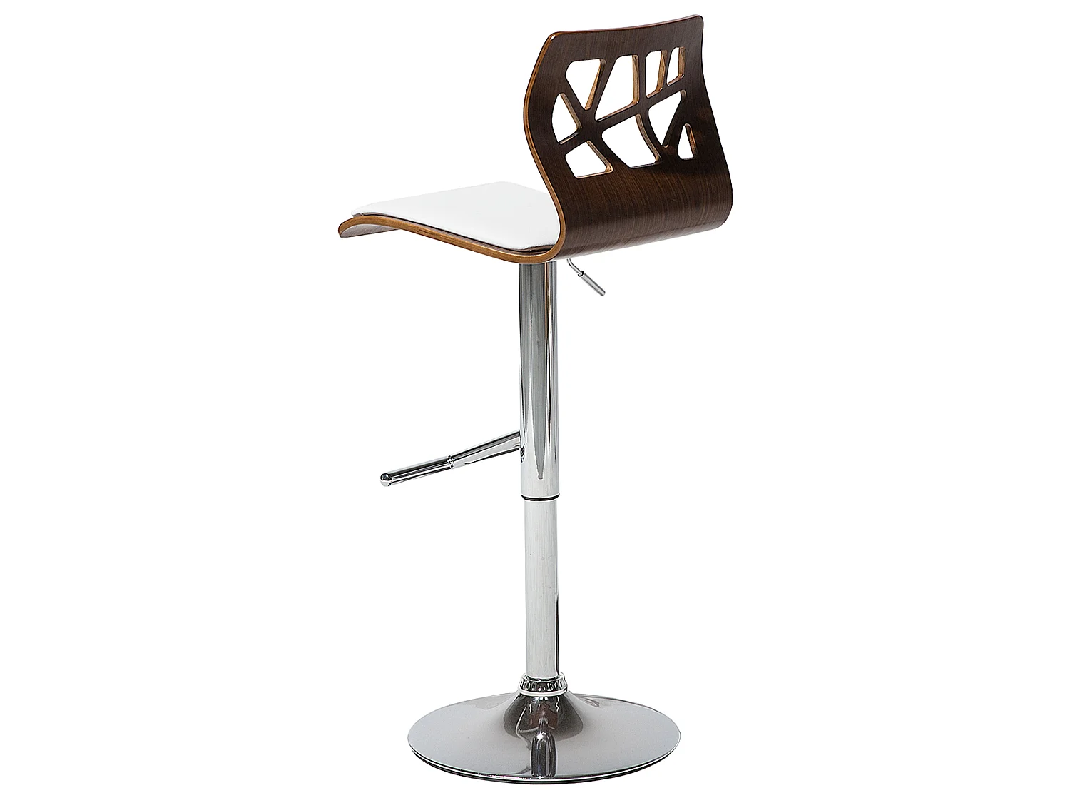 Lot de 2 chaises de bar PETERSBURG Cuir PU Marron/blanc