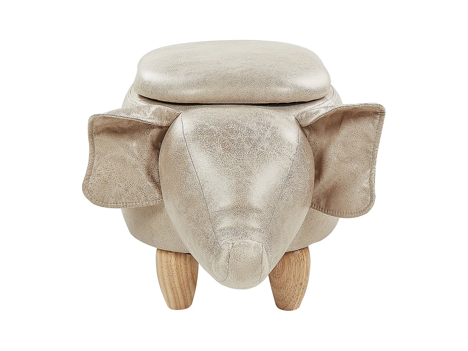 Dierenpoef met opbergruimte ELEPHANT Kunstleer Taupe