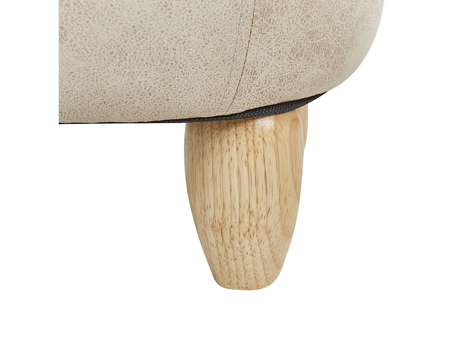 Tierhocker mit Stauraum ELEPHANT Kunstleder Taupe