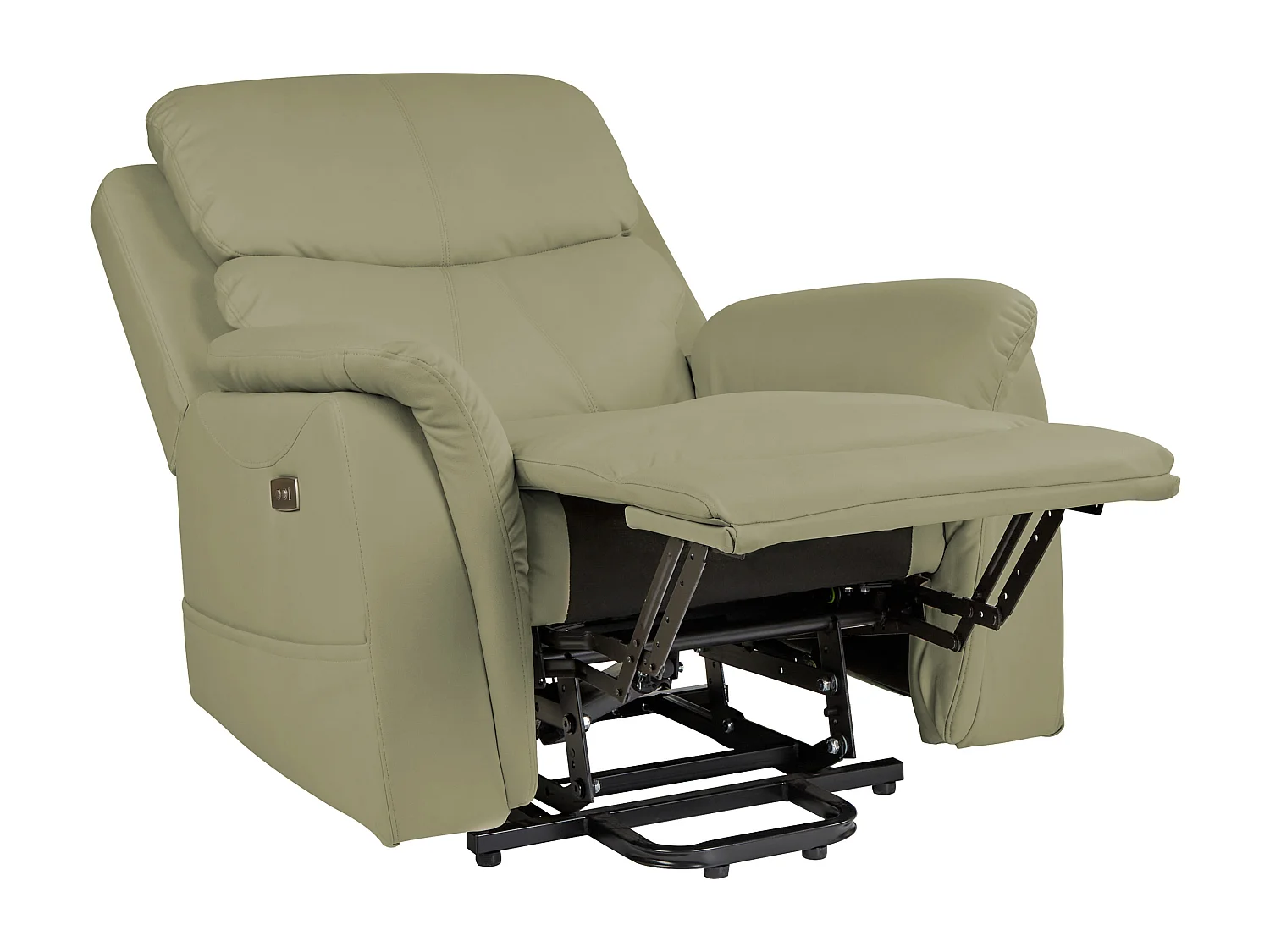 Fauteuil inclinable électrique GLORIE massant Cuir PU Vert