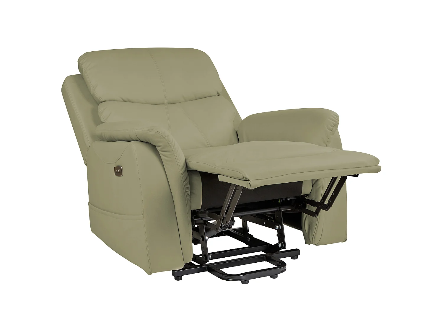 Fauteuil inclinable électrique GLORIE massant Cuir PU Vert