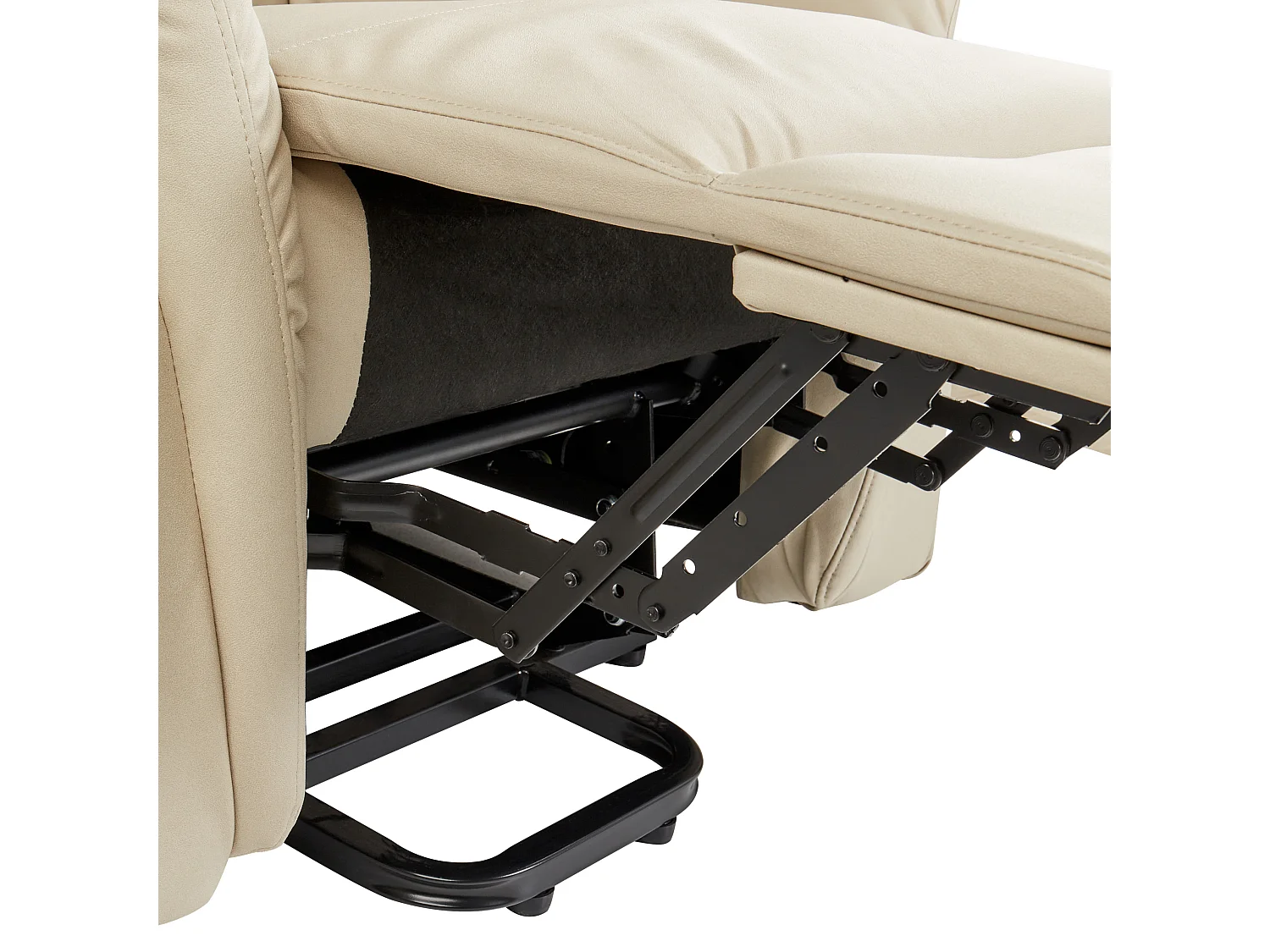 Fauteuil inclinable électrique GLORIE massant Cuir PU Beige clair