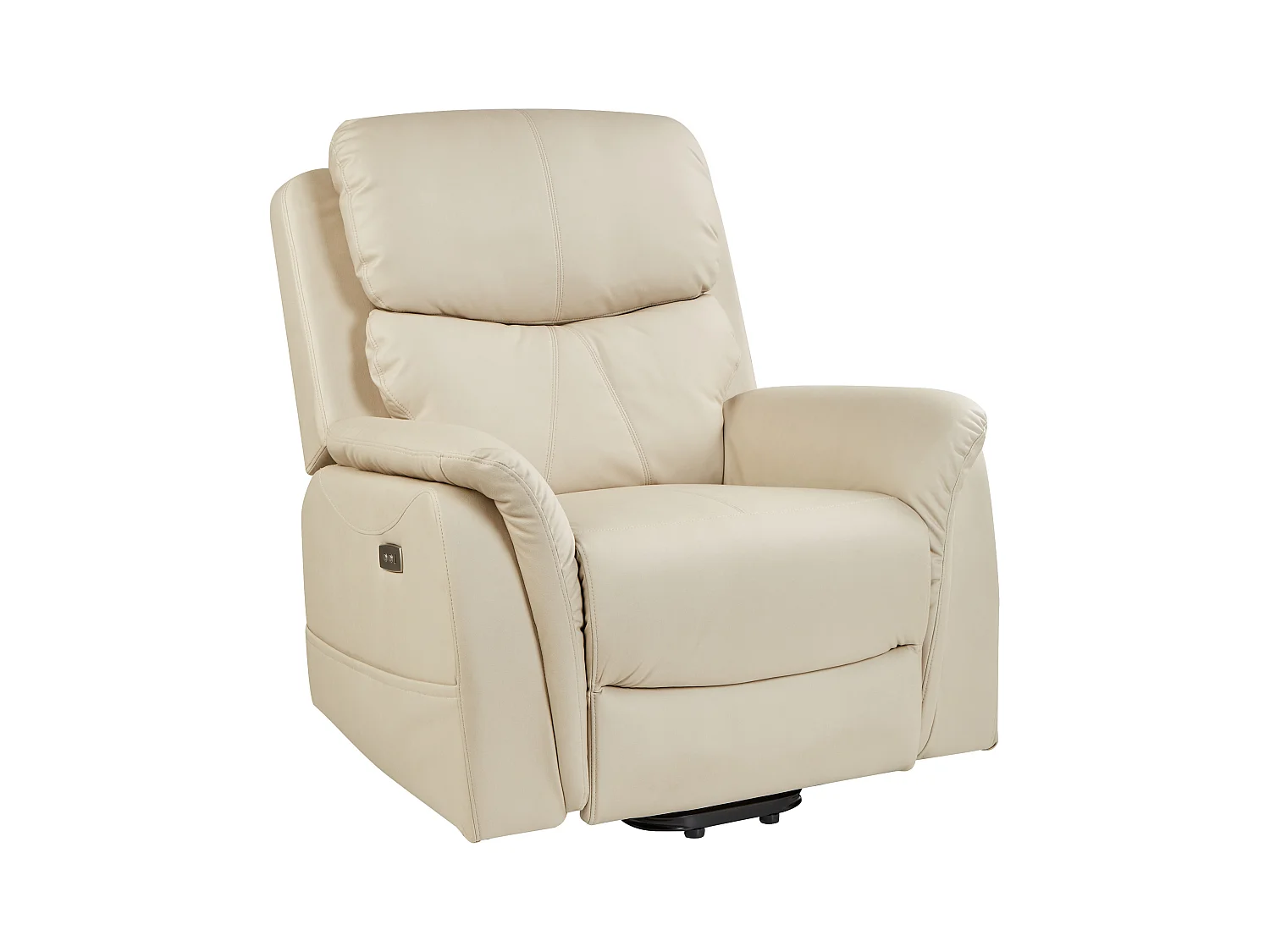 Elektrischer Fernsehsessel GLORIE mit Massagefunktion Kunstleder Beige