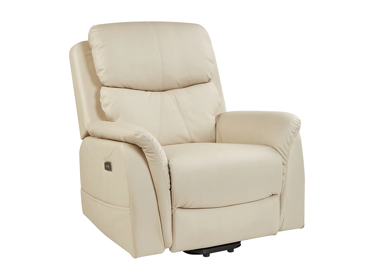 Fauteuil inclinable électrique GLORIE massant Cuir PU Beige clair