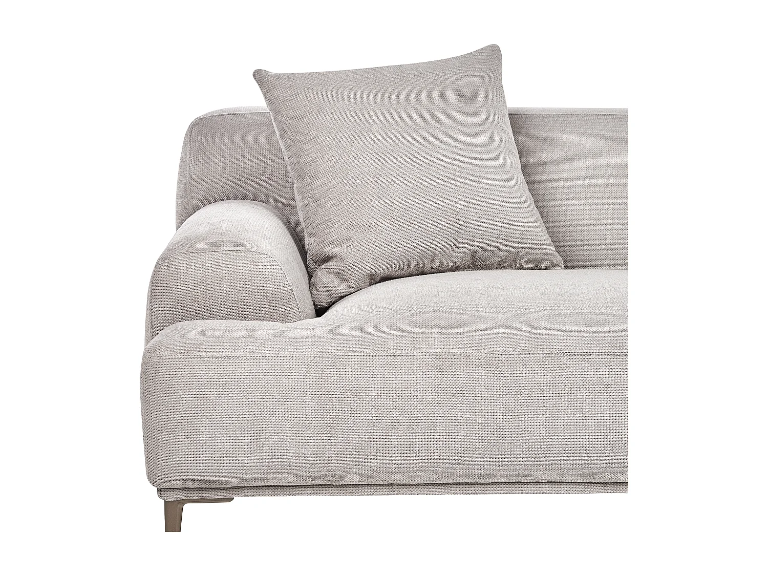 3-Sitzer Sofa Stoffbezug grau Metallbeine tiefe Sitzfläche Dekokissen Matila