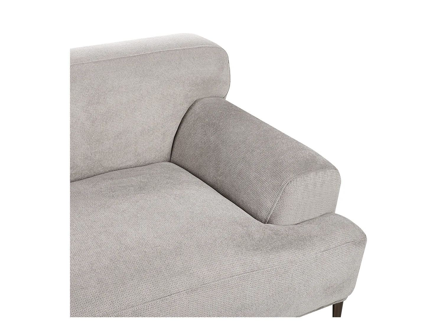 3-Sitzer Sofa Stoffbezug grau Metallbeine tiefe Sitzfläche Dekokissen Matila