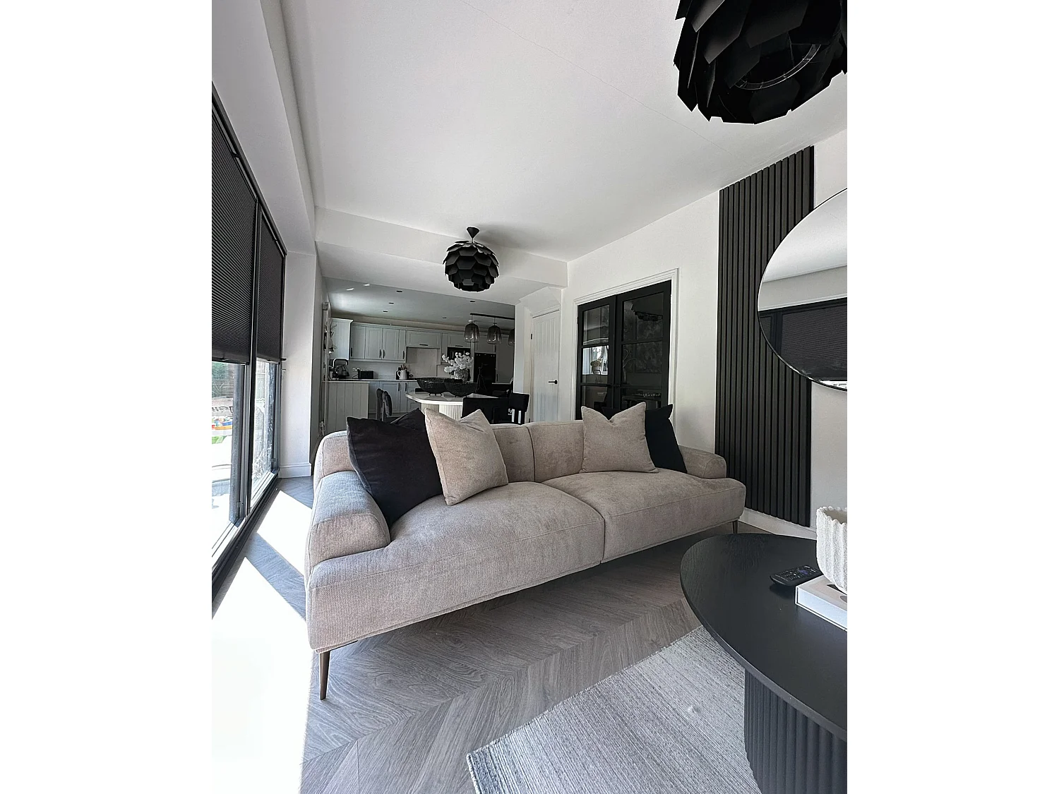 Bank MATILA Stof Lichtgrijs 3-zitter