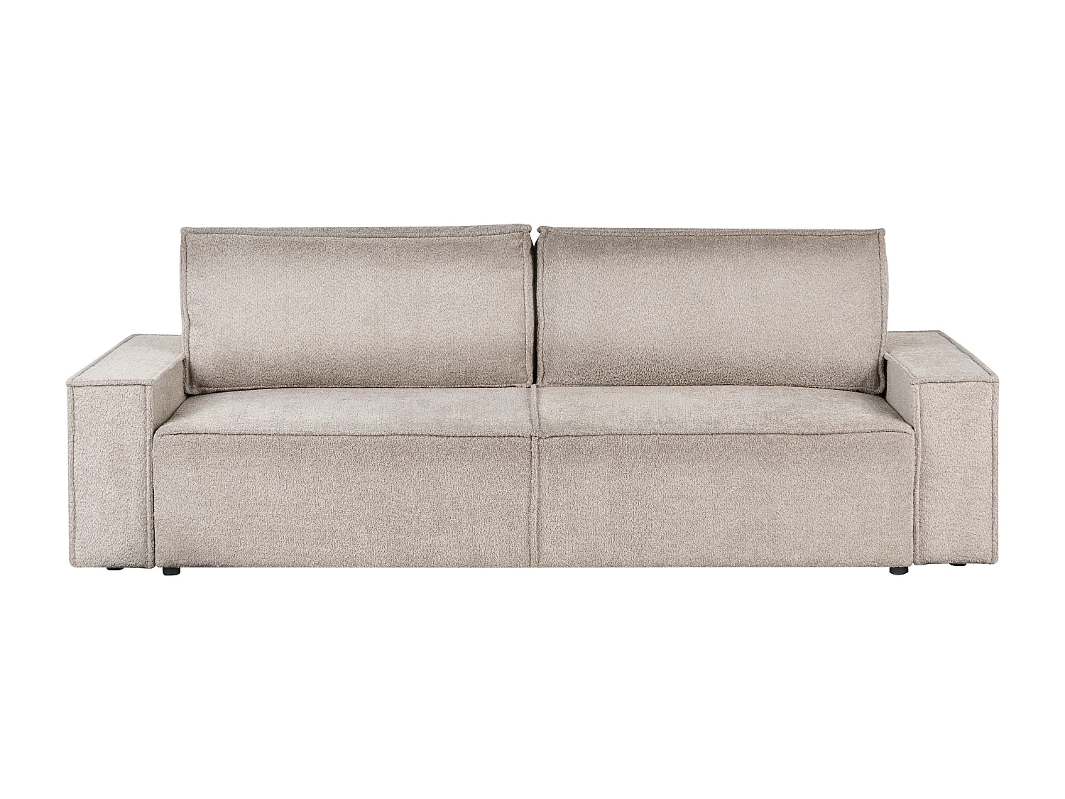 Canapé-lit 3 places NYKER Bouclé Beige avec rangement
