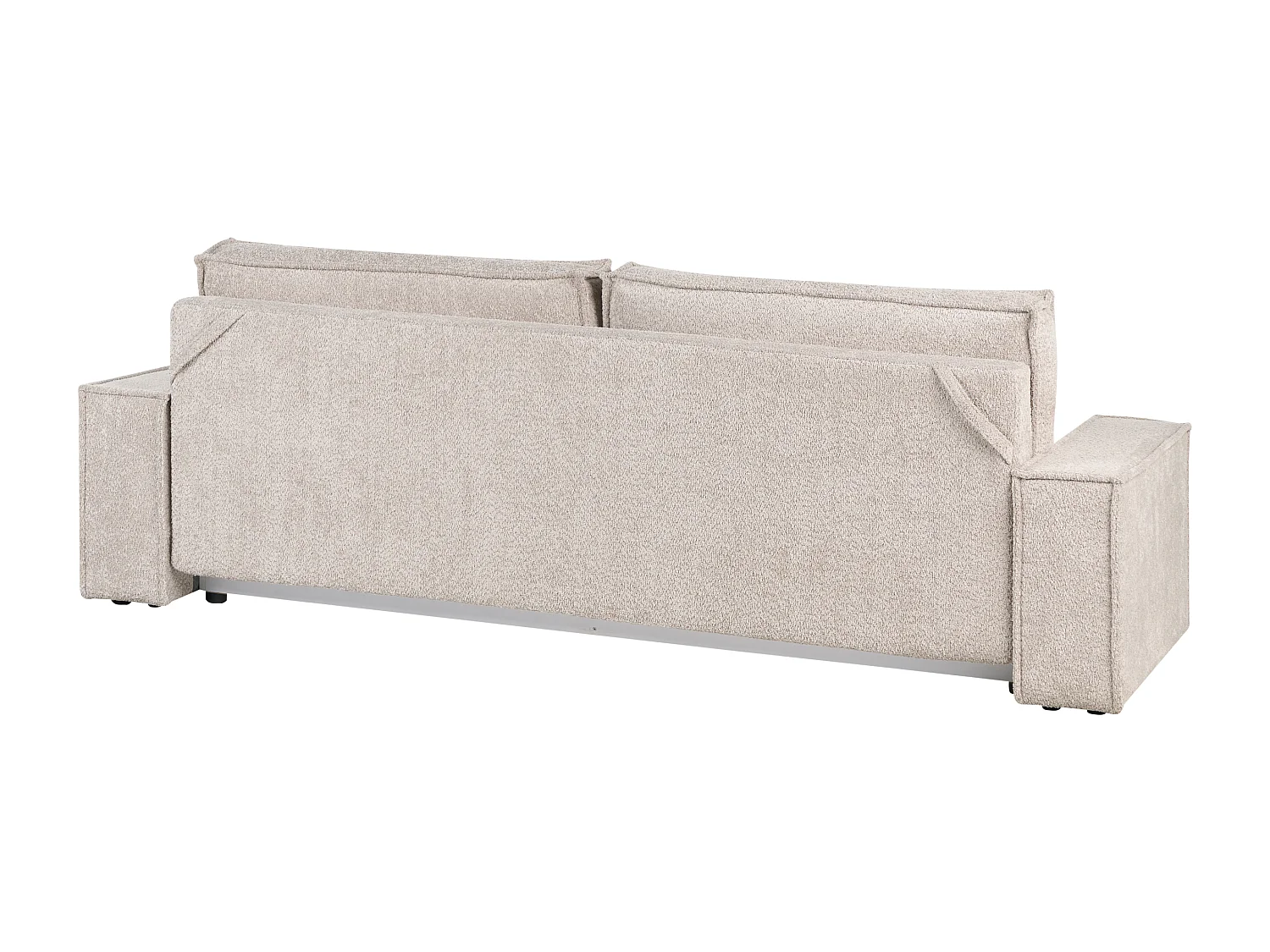 Canapé-lit 3 places NYKER Bouclé Beige avec rangement