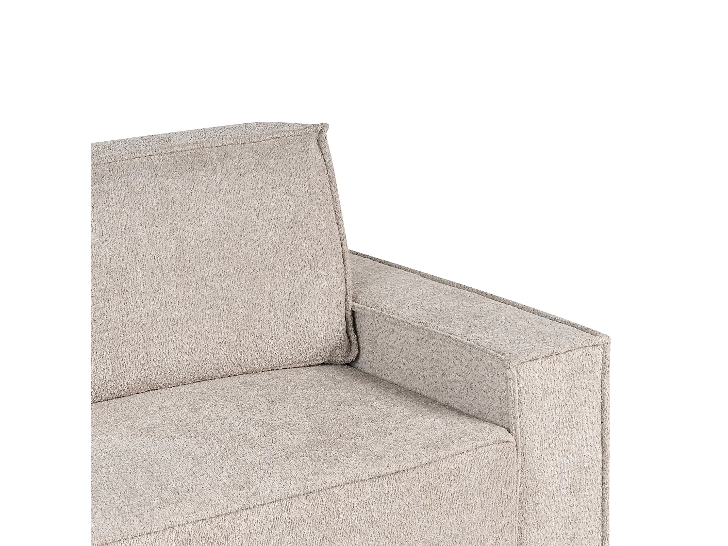 Canapé-lit 3 places NYKER Bouclé Beige avec rangement