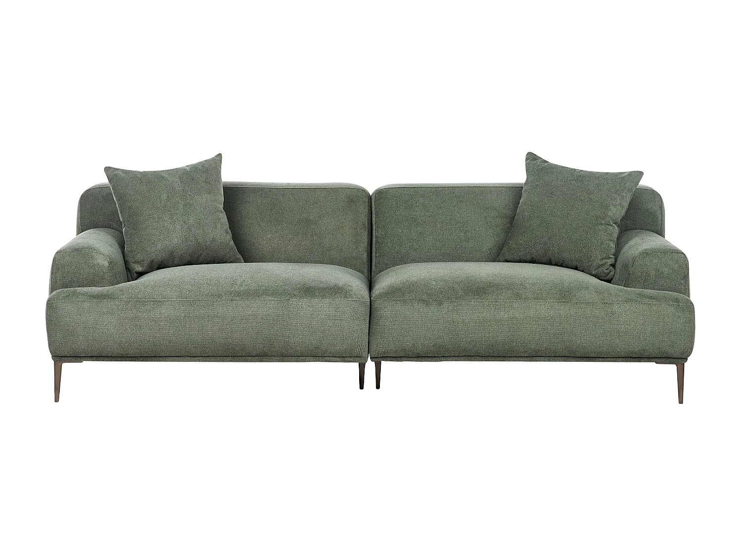 Sofa MATILA Stoff Grün 3-Sitzer