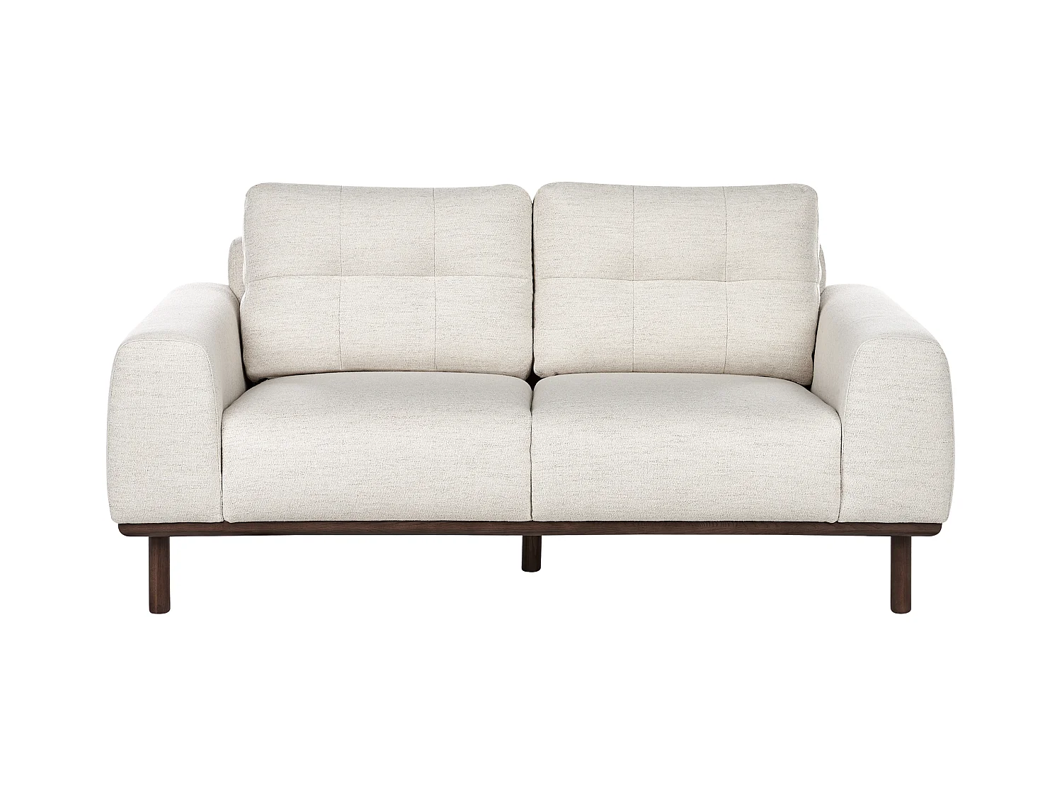 Canapé 2 places LAURILA Tissu Beige clair