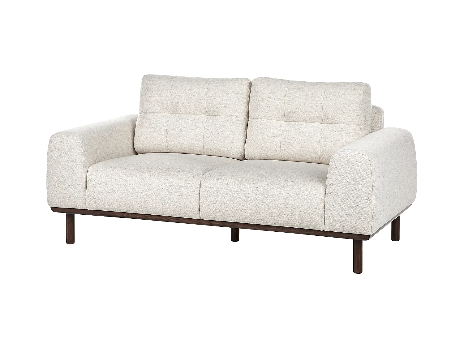 Canapé 2 places LAURILA Tissu Beige clair