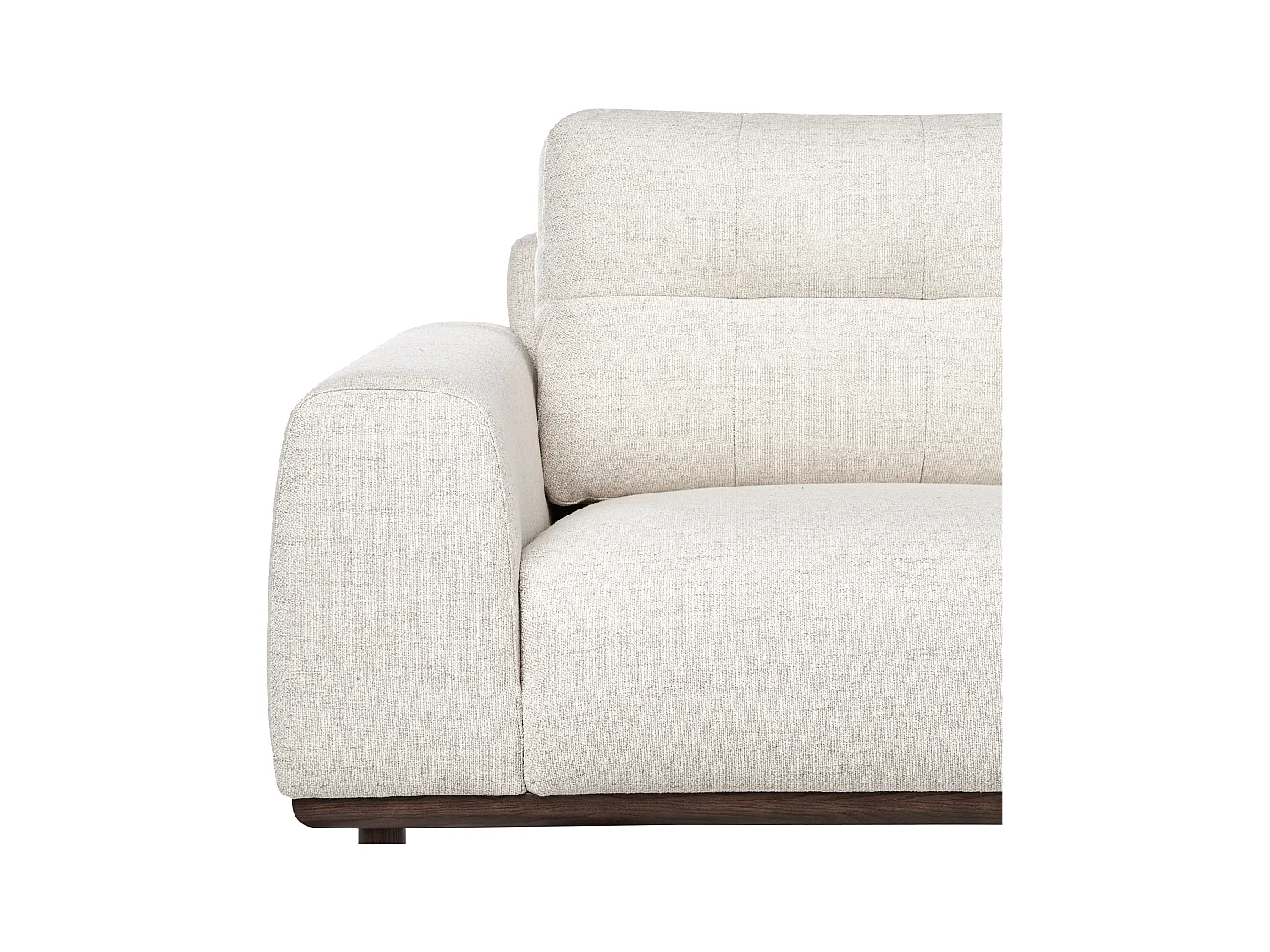 Canapé 2 places LAURILA Tissu Beige clair