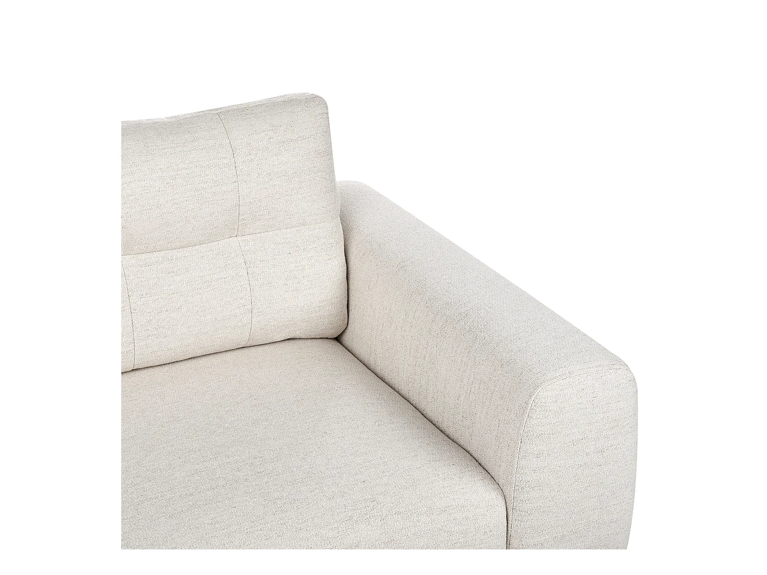 Canapé 2 places LAURILA Tissu Beige clair
