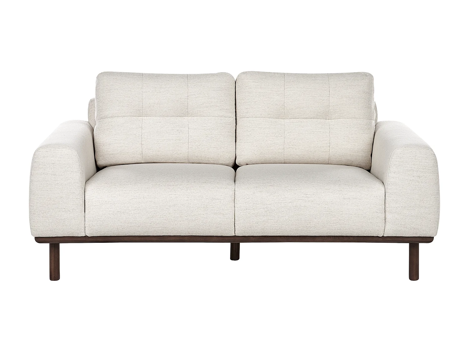 Canapé 2 places LAURILA Tissu Beige clair