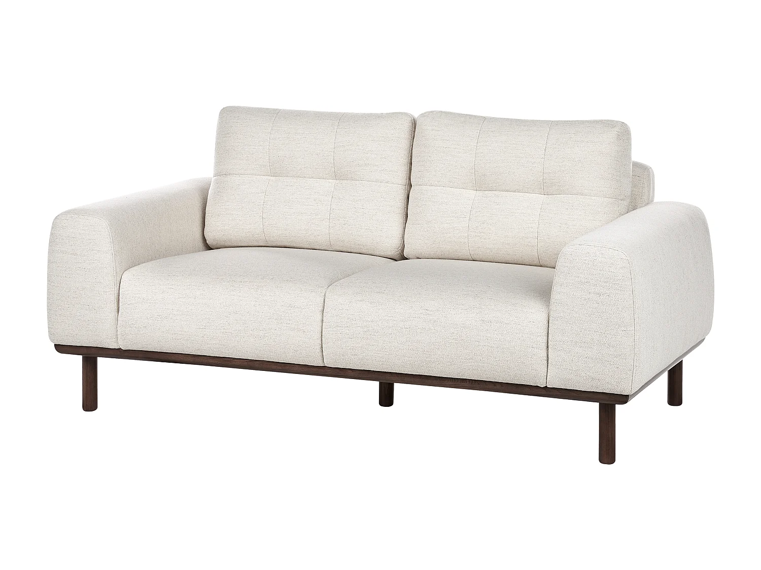 Canapé 2 places LAURILA Tissu Beige clair