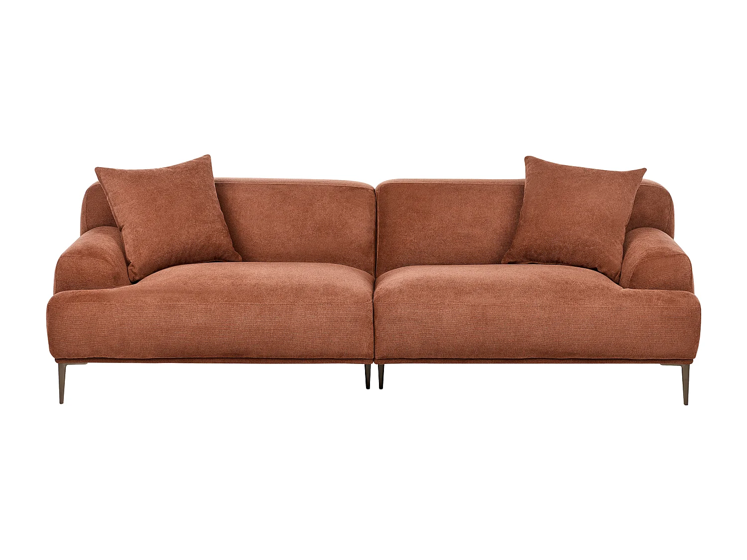 Sofa MATILA Stoff Goldbraun 3-Sitzer