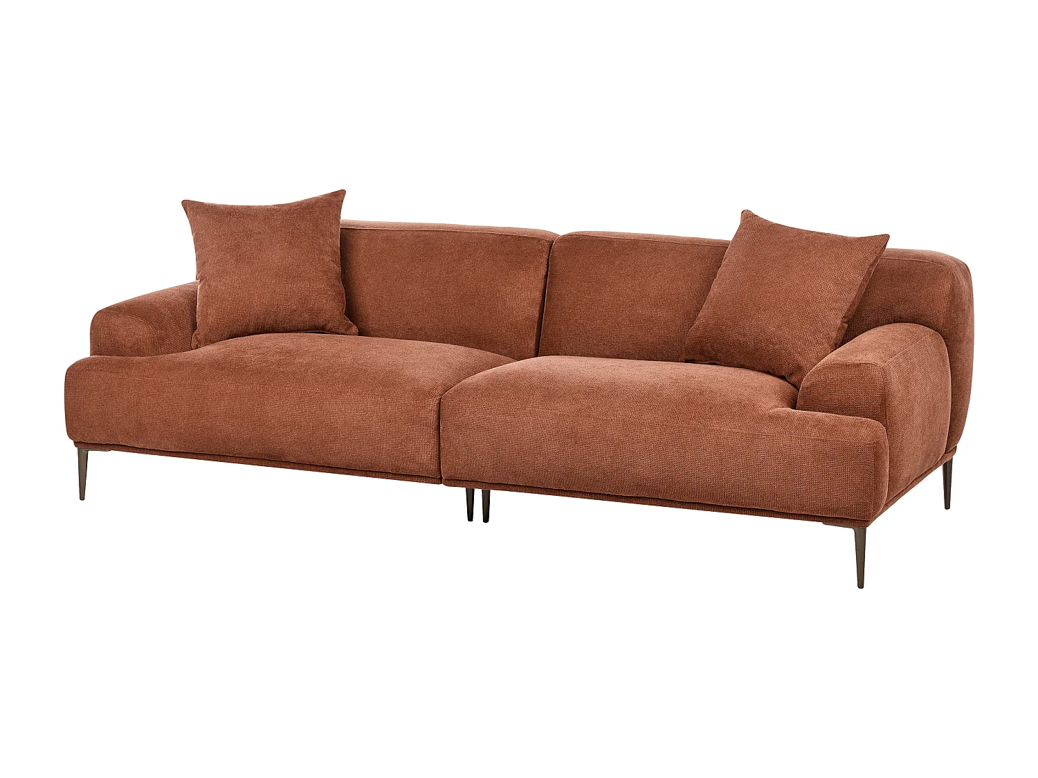 Sofa MATILA Stoff Goldbraun 3-Sitzer