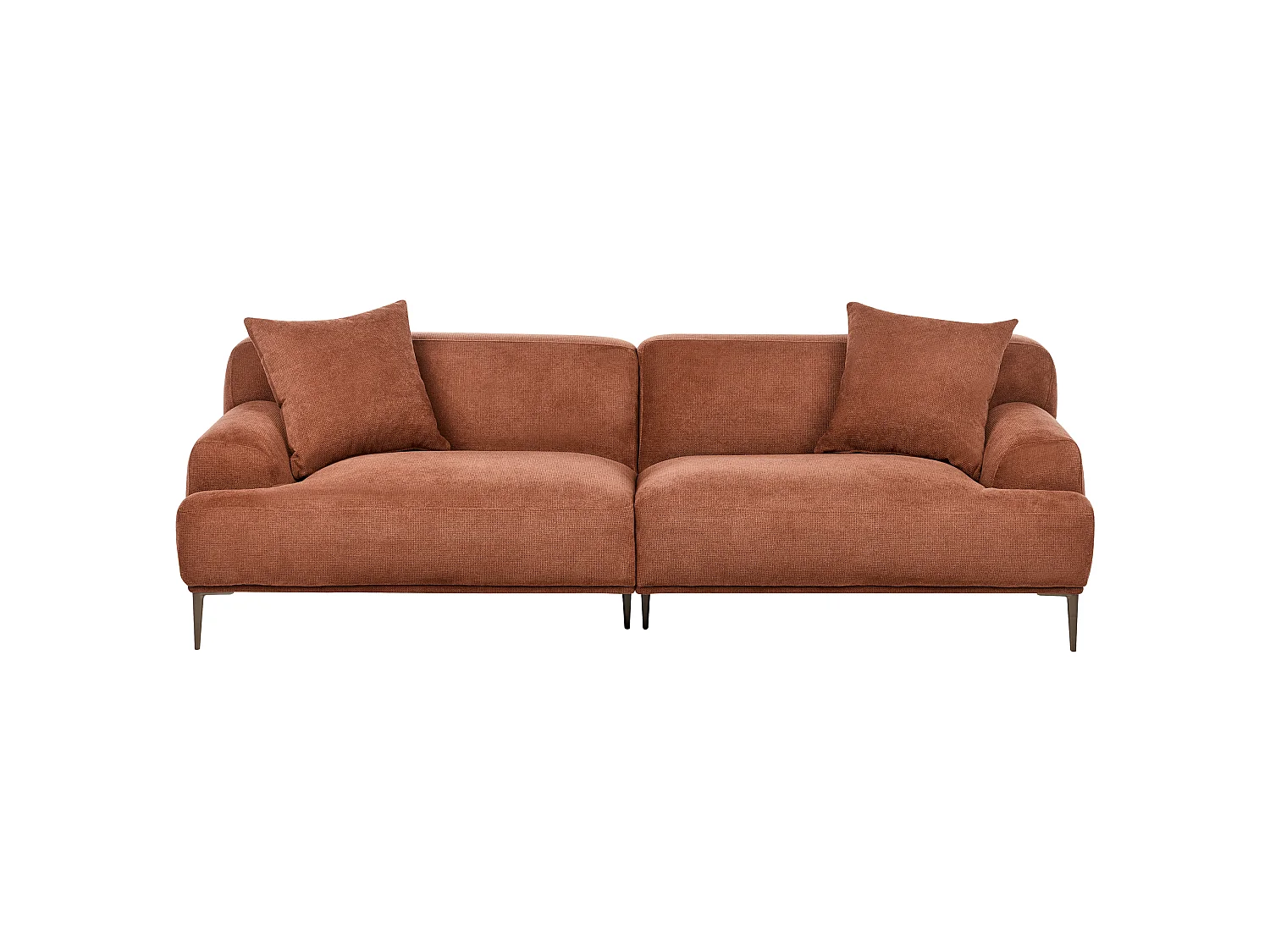 Sofa MATILA Stoff Goldbraun 3-Sitzer