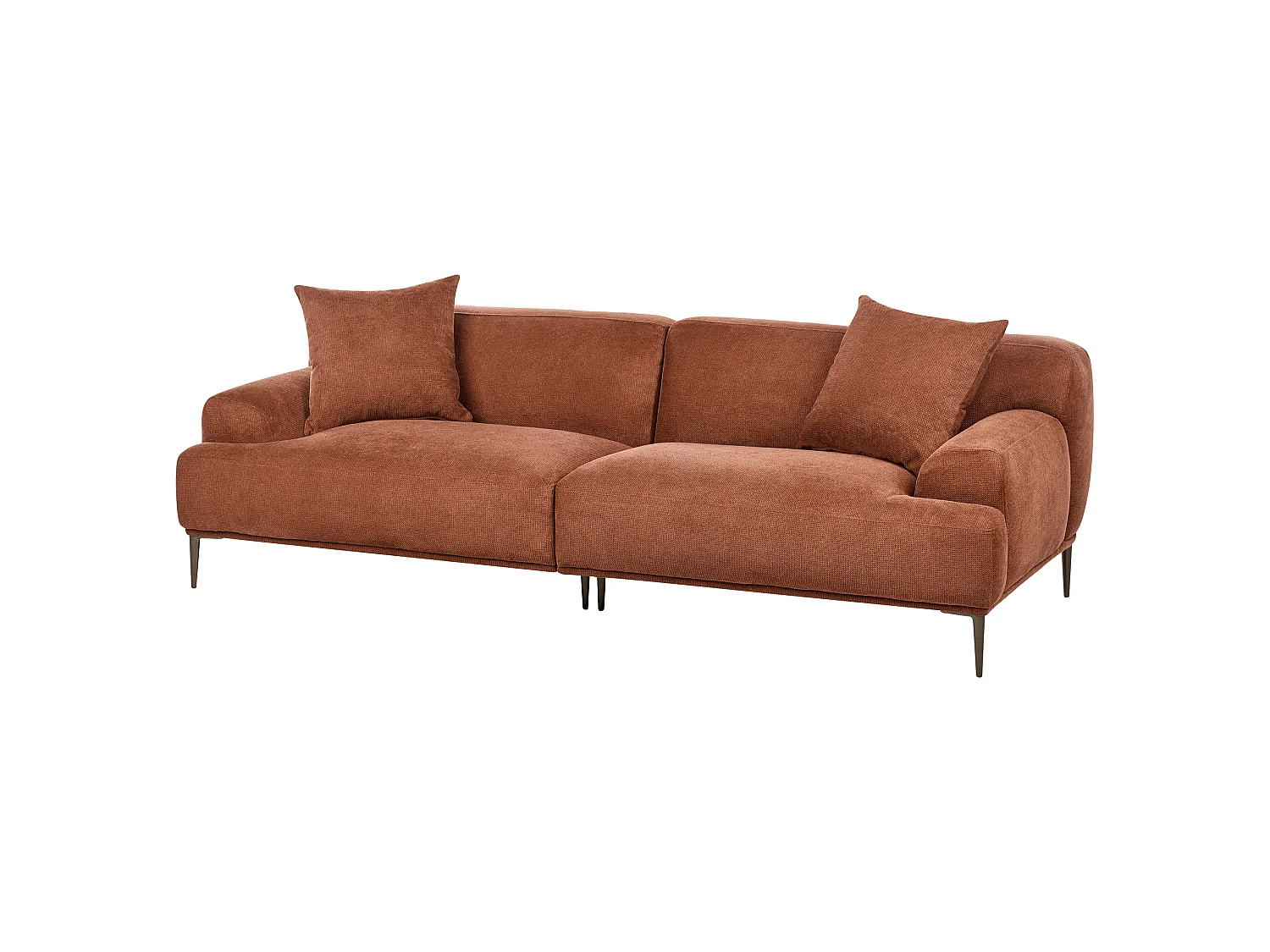 Sofa MATILA Stoff Goldbraun 3-Sitzer