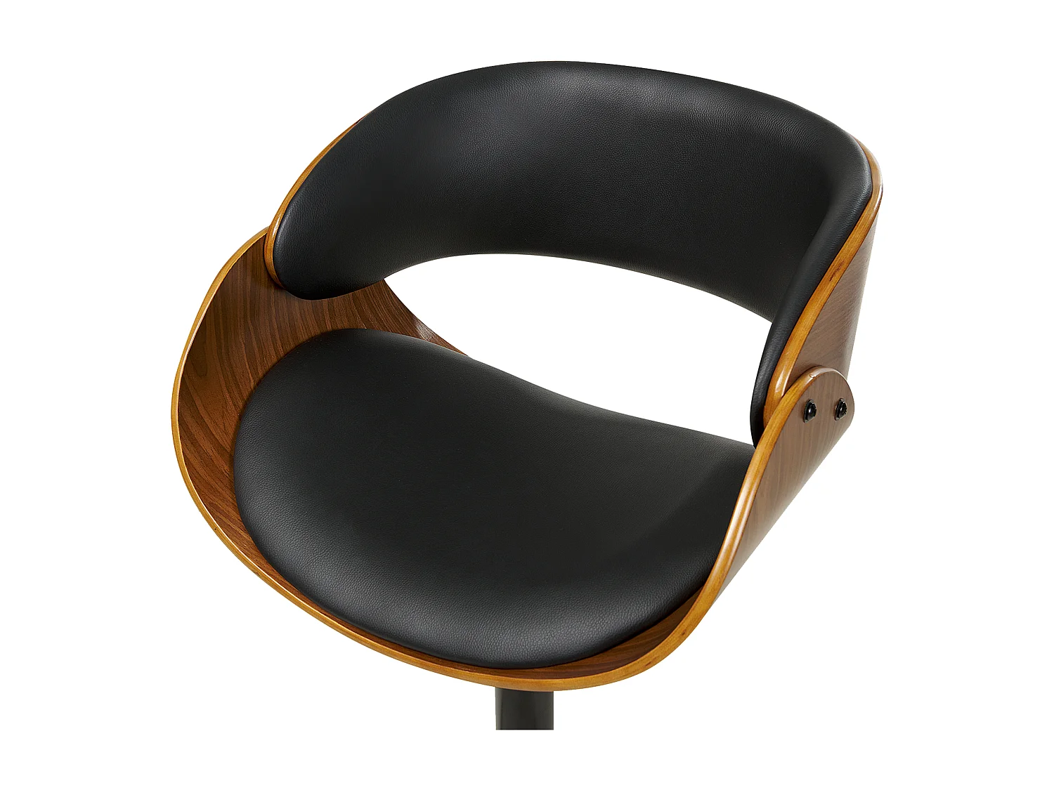 Conjunto de 2 bancos de bar BAKU II Pele sintética Preto