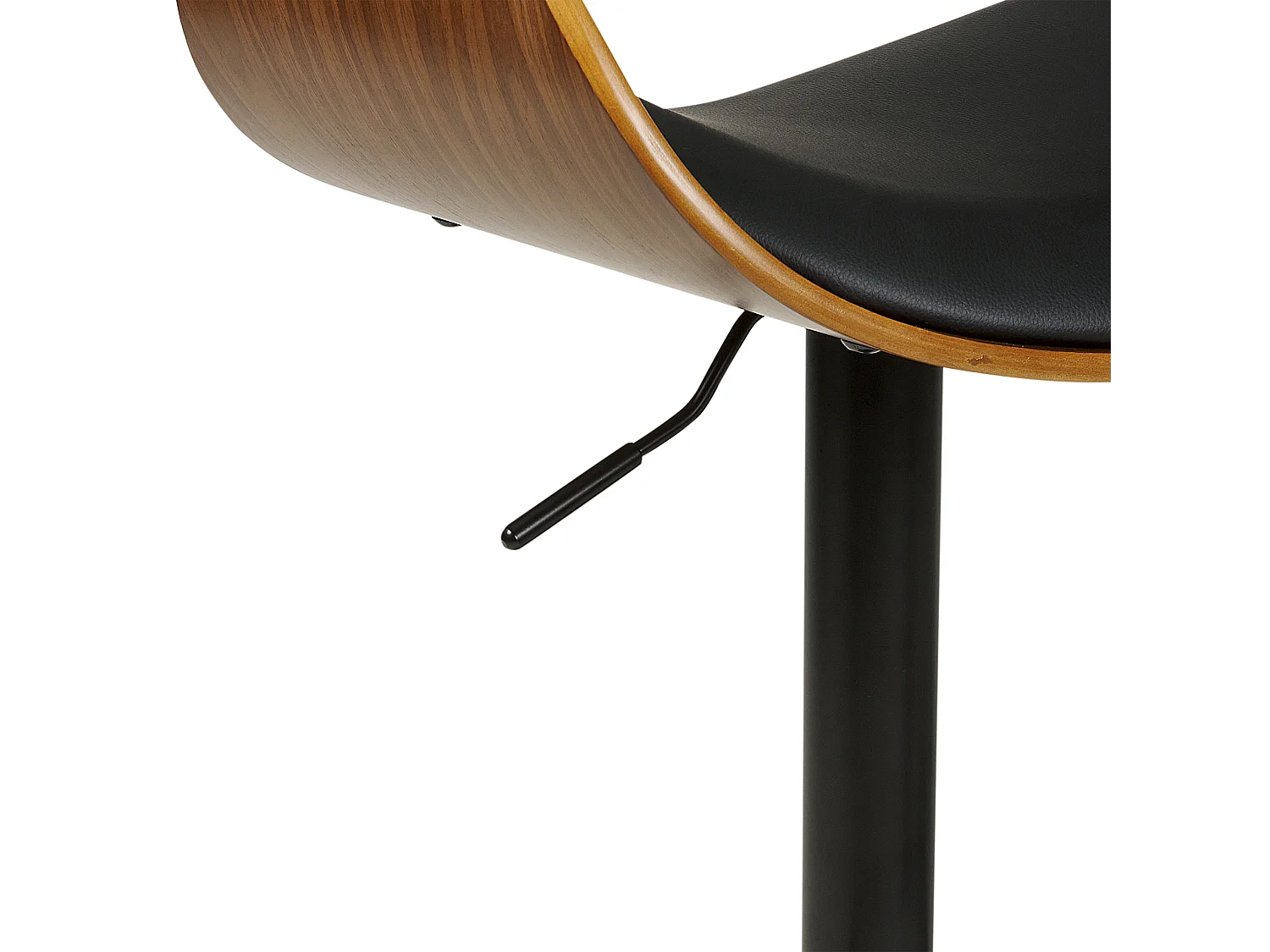 Conjunto de 2 bancos de bar BAKU II Pele sintética Preto