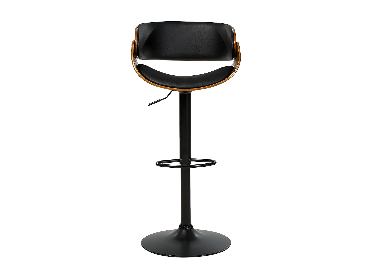 Lot de 2 chaises de bar BAKU II Cuir PU Noir