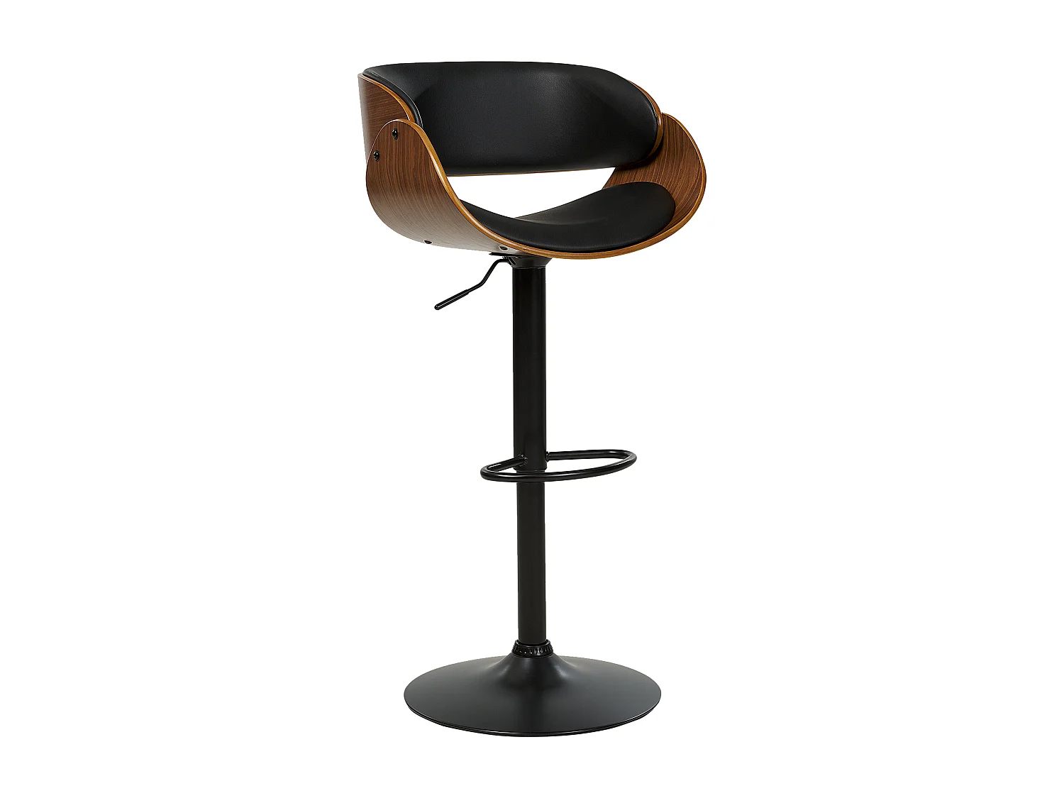Lot de 2 chaises de bar BAKU II Cuir PU Noir