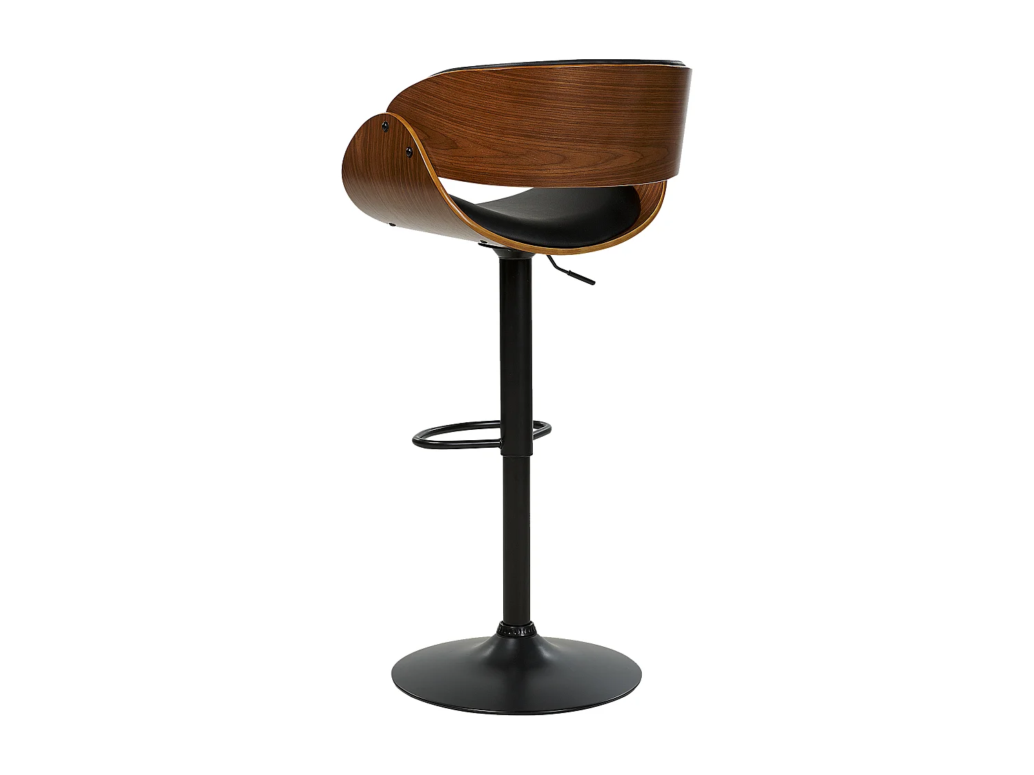Lot de 2 chaises de bar BAKU II Cuir PU Noir