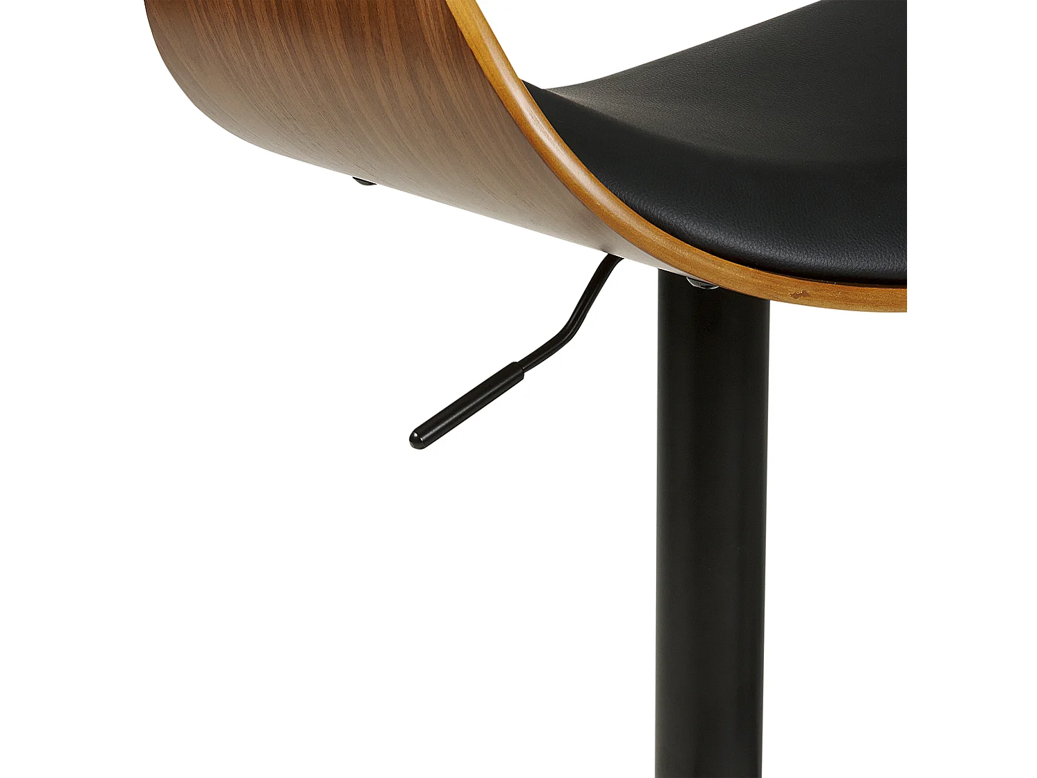 Lot de 2 chaises de bar BAKU II Cuir PU Noir